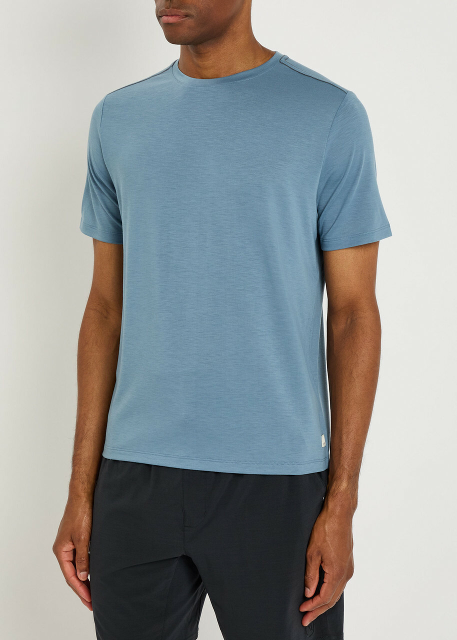 Vuori Current Tech Stretch-jersey T-shirt Blue