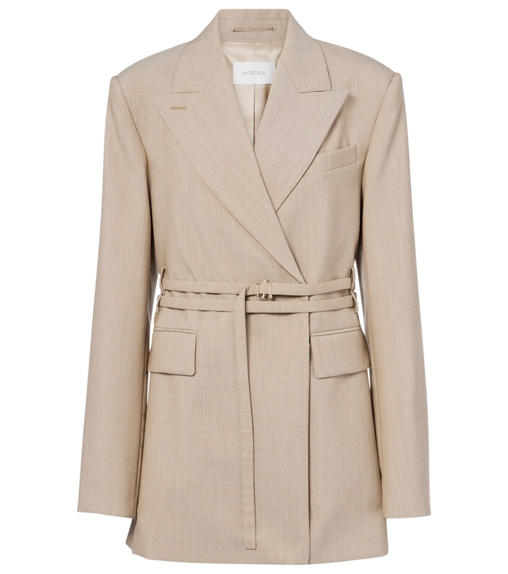 Photo: Sportmax Tubinga belted virgin wool blazer