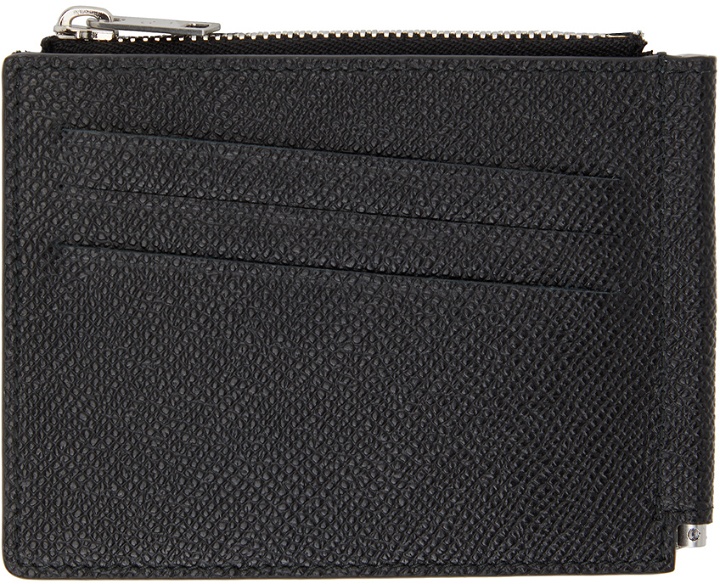 Photo: Maison Margiela Black Leather Zip Bifold Wallet