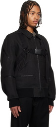 Rick Owens Black Concordians Bonotto Capsule Blixa Bomber Jacket