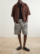 LOEWE - Paula's Ibiza Straight-Leg Printed Cotton-Blend Shorts - Neutrals