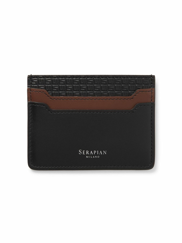 Photo: Serapian - Logo-Print Embossed Leather Cardholder