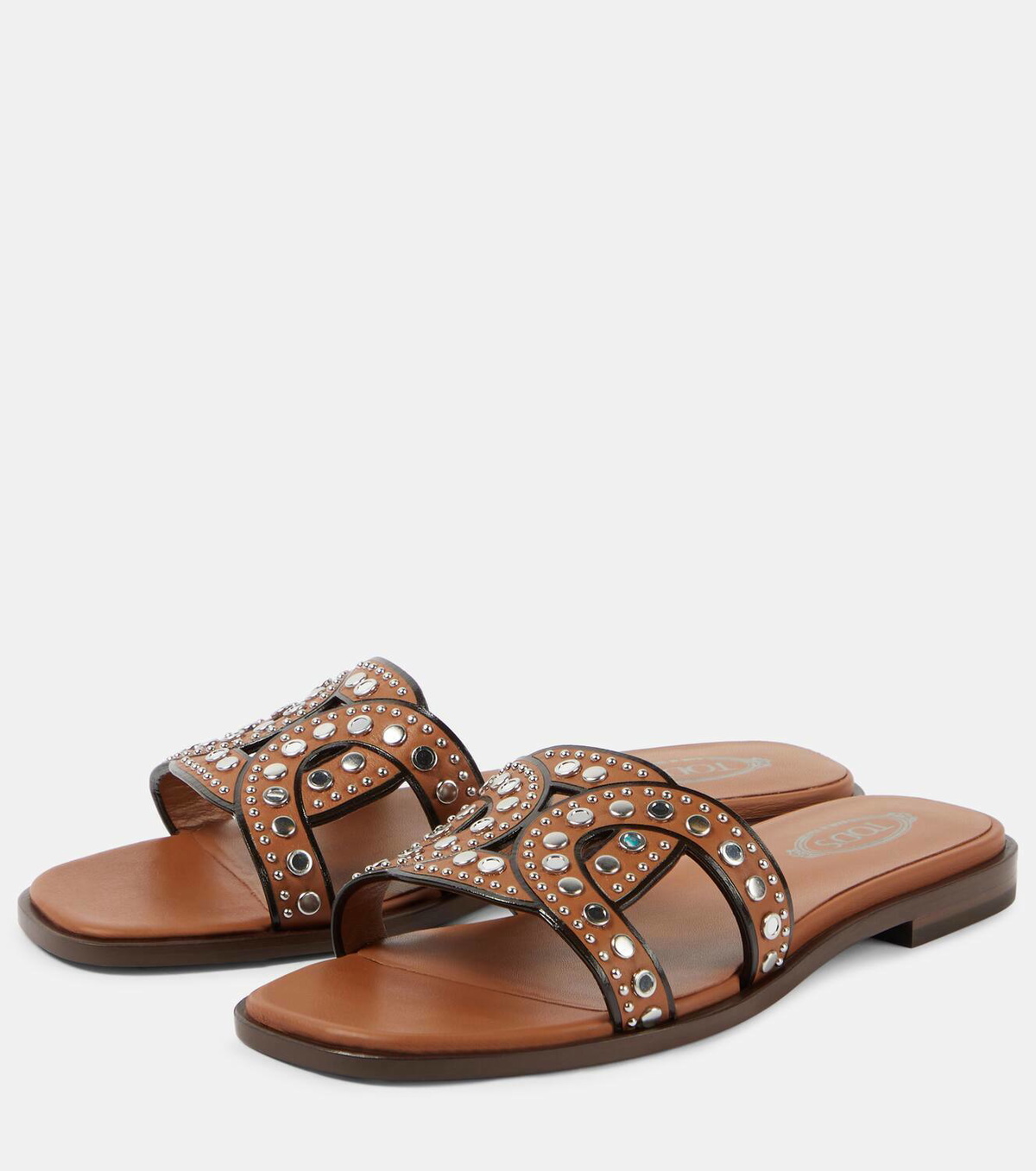 Tod's Embellished leather slides