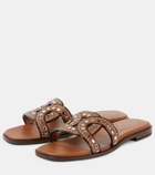 Tod's Embellished leather slides