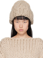 Lauren Manoogian Beige Chunky Beanie