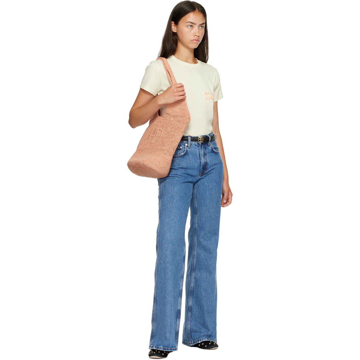 ANINE BING Off-White Shelley Surfer T-shirt
