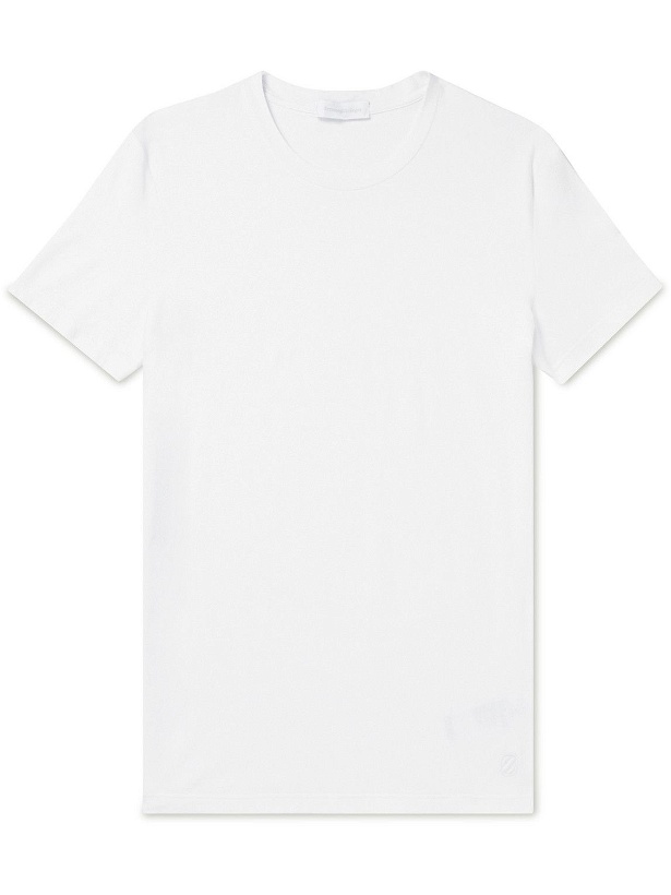 Photo: Ermenegildo Zegna - Logo-Embroidered Stretch-Cotton Jersey T-Shirt - White