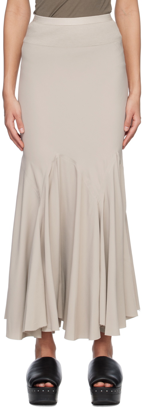Rick Owens Off-White Divine Bias Maxi Skirt