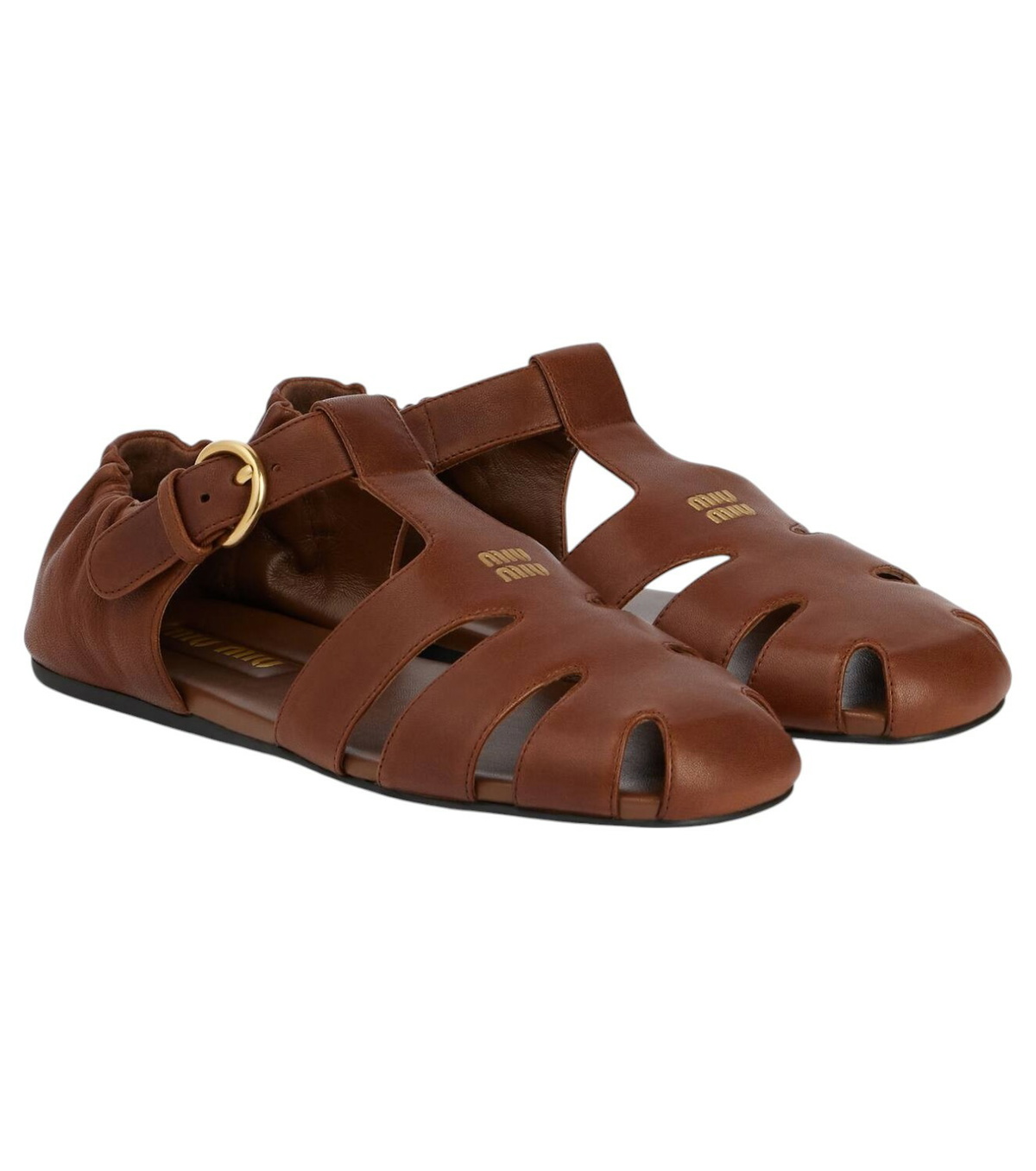 Miu Miu Leather fisherman sandals Miu Miu