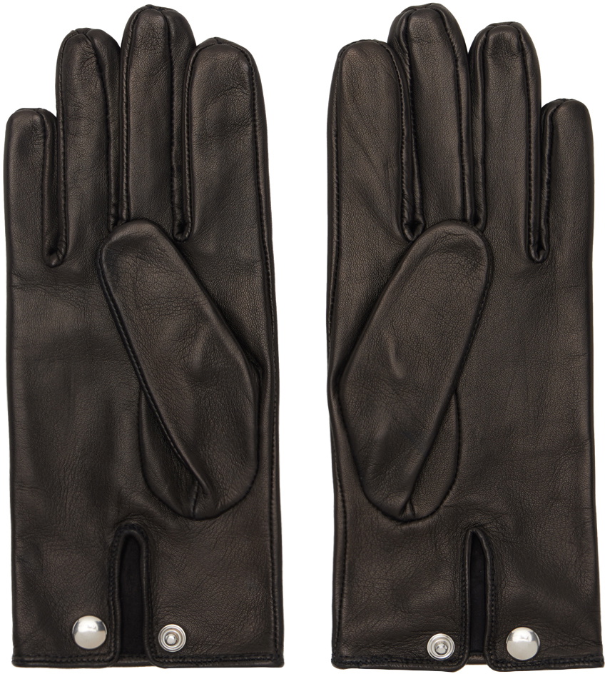 ERNEST W. BAKER LEATHER GLOBES BLACK