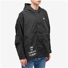 Human Made Men's Hooded Fishtail Parka Jacket in Black