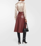Max Mara Leisure Renata faux leather midi skirt