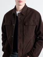 Altea - Godfrey Padded Garment-Dyed Stretch-Cotton Twill Overshirt - Brown