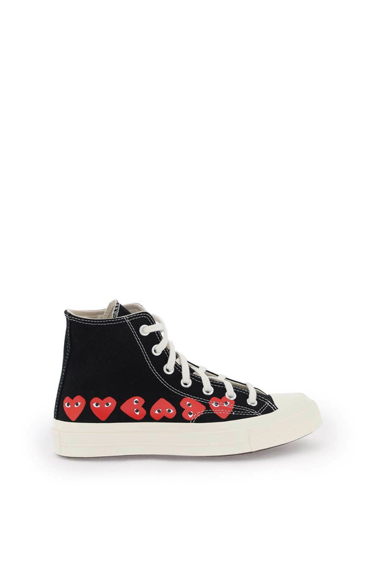Photo: Comme des Garçons Play Multi Heart Converse X Comme Des Gar S Play Hi-top Sneakers