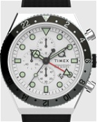 Timex Q Timex 3 Time Zone Chronograph Black/Silver - Mens - Watches