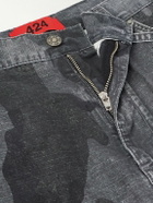 424 - Straight-Leg Camouflage-Print Cotton-Ripstop Trousers - Black