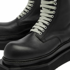 Rick Owens Men's Laceup Turbo Cyclops Boot in Black/Pearl