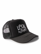 Local Authority LA - Skull O Logo-Embroidered Cotton-Blend Canvas and Mesh Trucker Cap