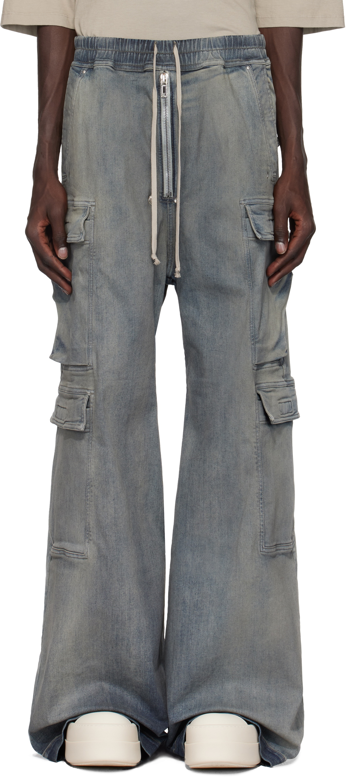 Rick Owens DRKSHDW Indigo Porterville Double Cargo Jumbo
