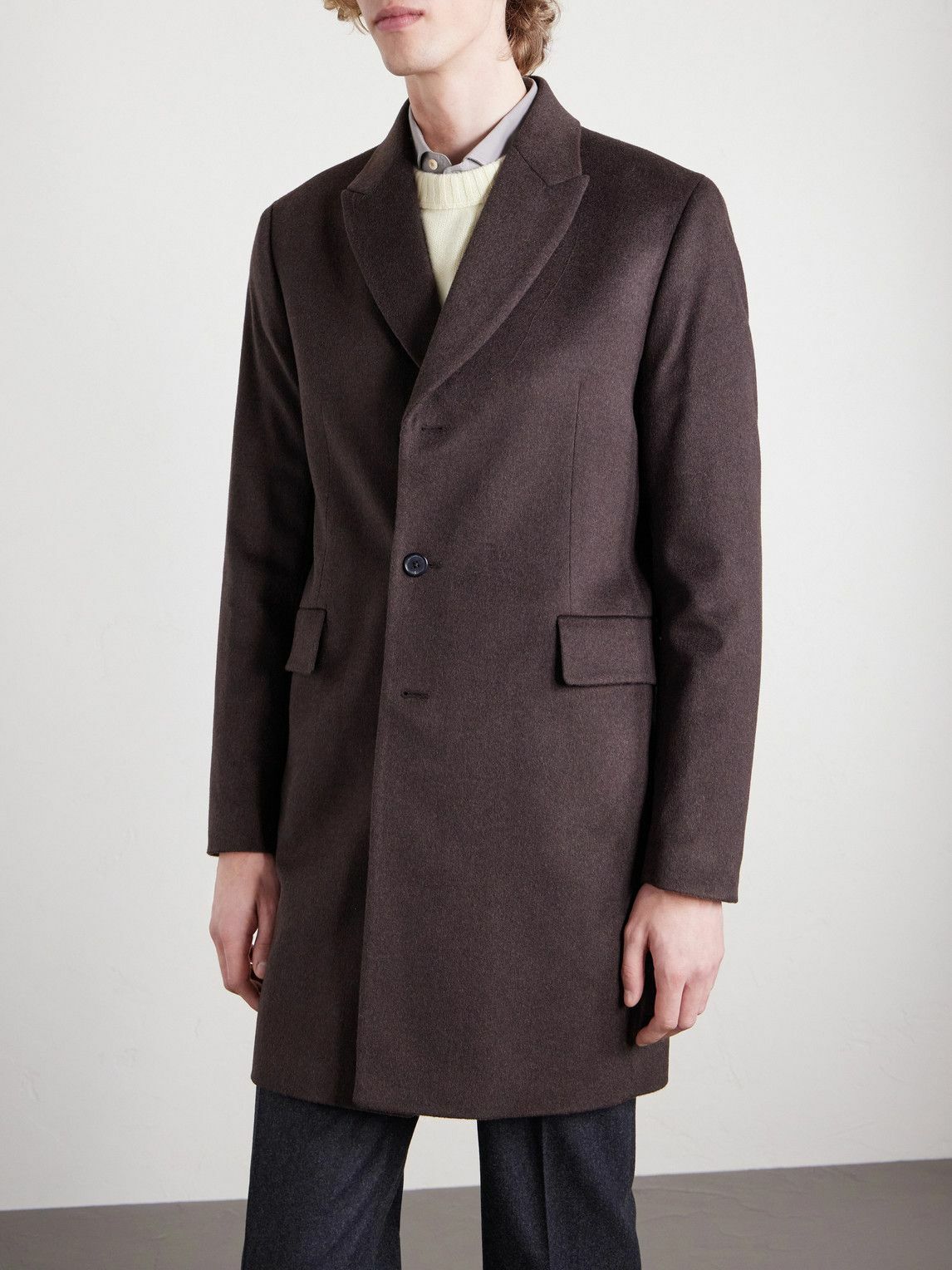 Paul Smith - Slim-Fit Wool and Cashmere-Blend Felt Coat - Brown