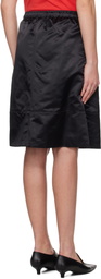 Nothing Written Black Nylon Midi Skirt