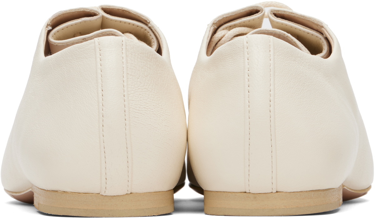 LEMAIRE Off-White Souris Flat Classic Derbys