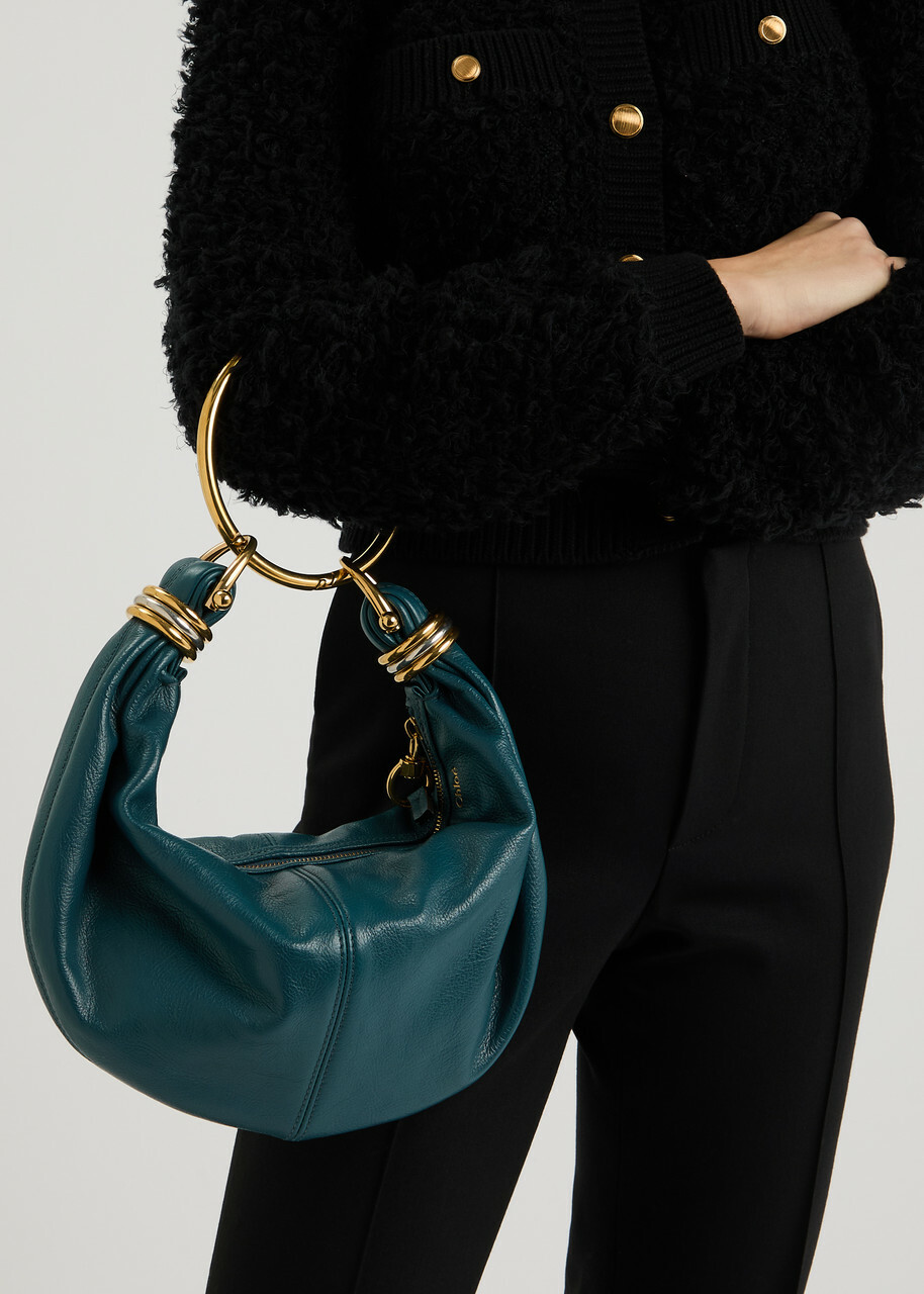Chloe Bracelet Grained Leather top Handle bag - Blue - One Size