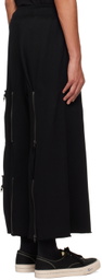 FUMITO GANRYU Black Reverse Baggy Sweatpants