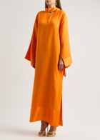Taller Marmo Ticino Scarf-effect Crepe Maxi Dress Orange