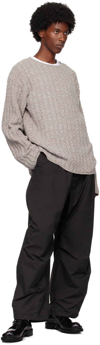 AMOMENTO Black Wide Capri Trousers
