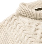 Dunhill - Cable-Knit Merino Wool Mock-Neck Sweater - Men - Cream
