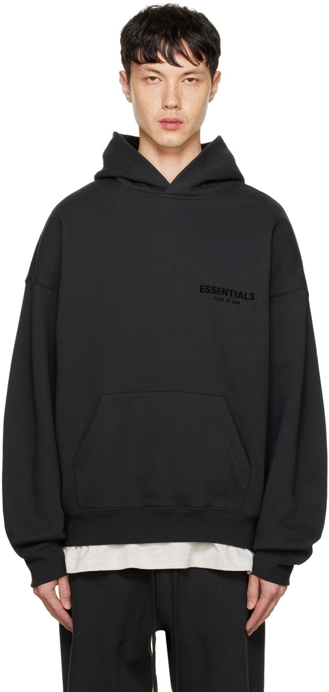 essentials-black-flocked-hoodie-essentials