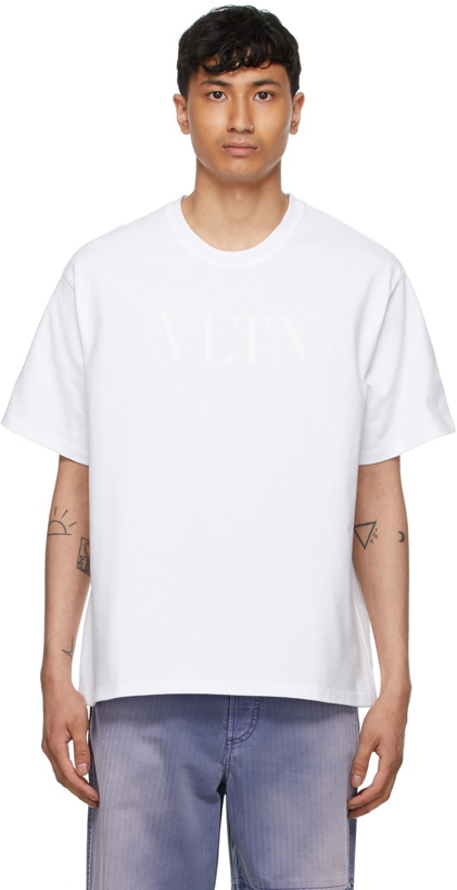 Photo: Valentino White 'VLTN' T-Shirt