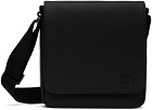 Lacoste Black Slimline Flap Close Bag