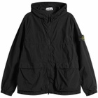 Stone Island Men's Nylon Smerigliato-TC Short Parka Jacket in Black