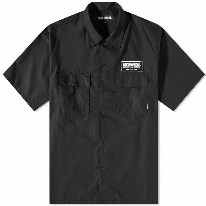 Photo: Neighborhood Men's Classic Short Sleeve Work Shirt in Black
