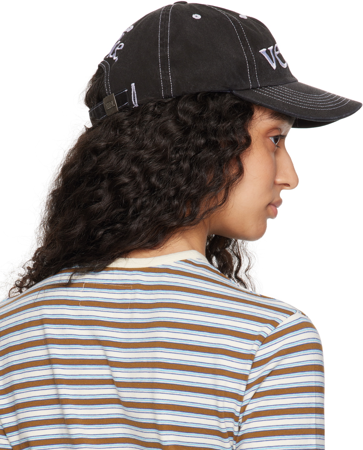 ERL Black 'Venice' Embroidered Cap ERL