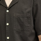 Foret Men's Hush Seersucker Vacation Shirt in Washed Black