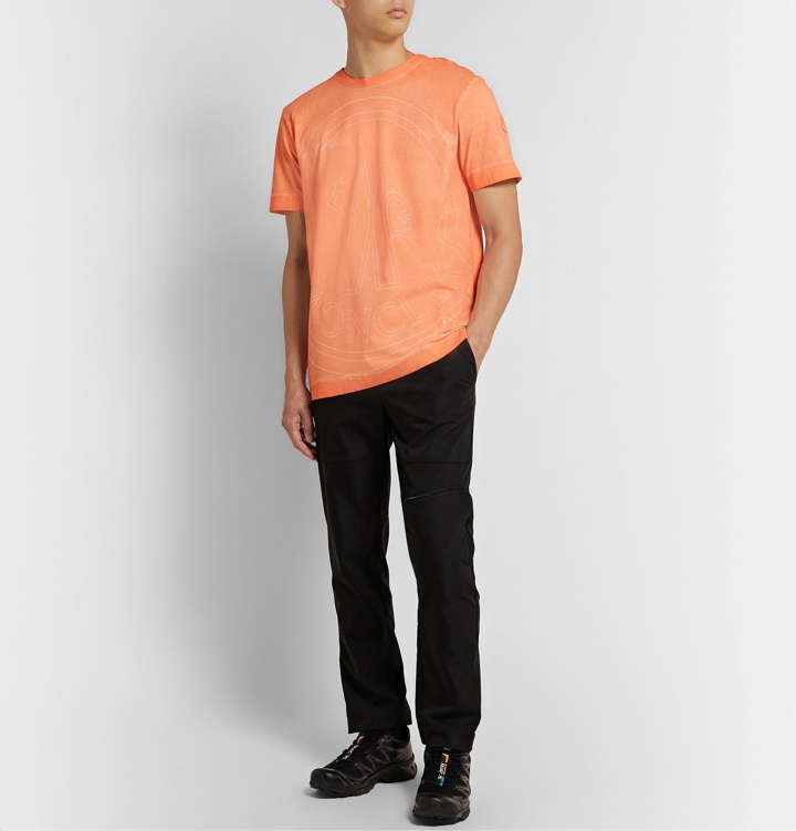 Photo: Moncler Genius - 6 Moncler 1017 ALYX 9SM Logo-Print Cotton-Jersey T-Shirt - Orange