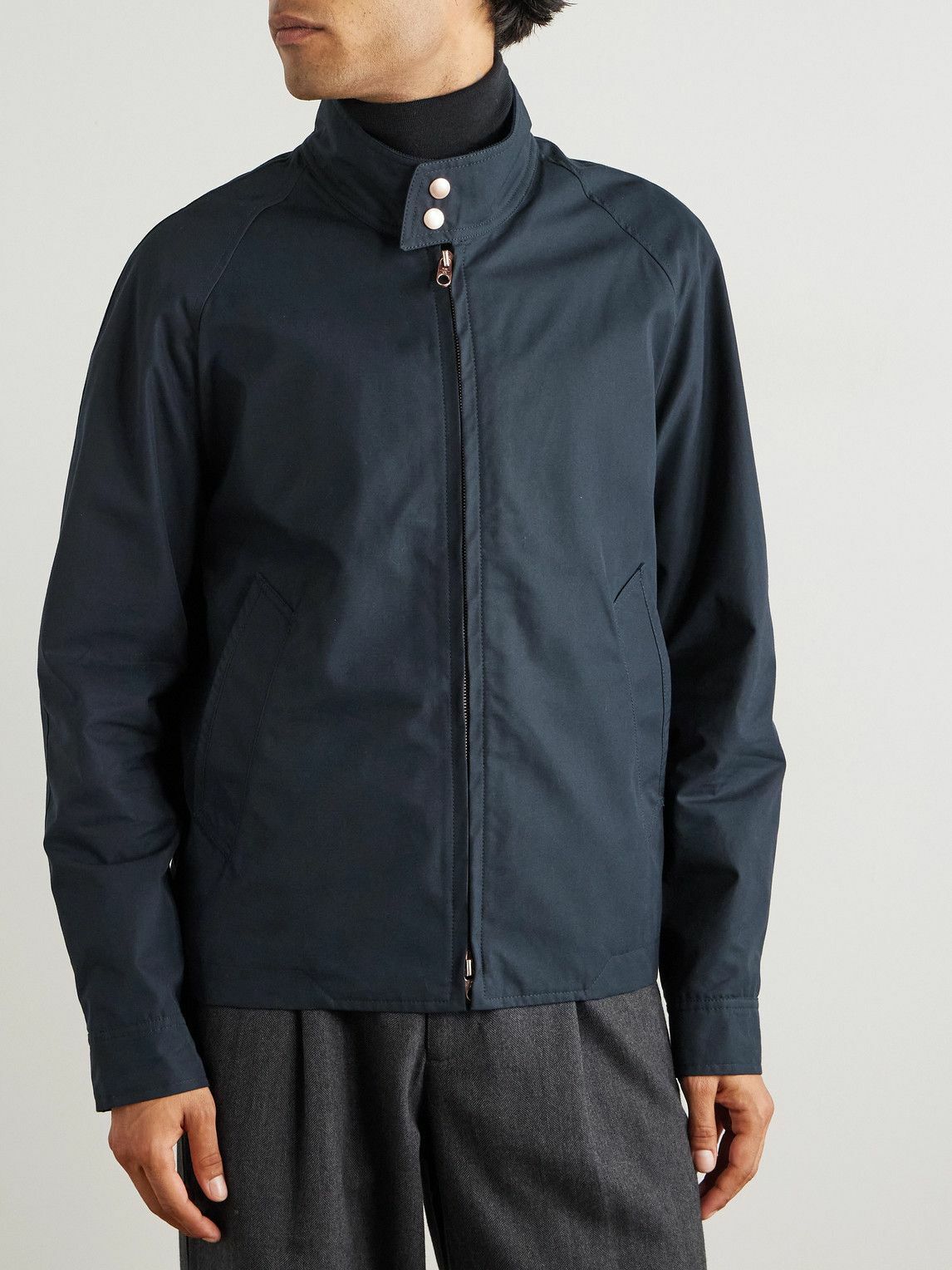 Private White V.C. - Cotton-Ventile Harrington Jacket - Blue