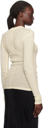 BITE Off-White Semi-Sheer Long Sleeve T-Shirt