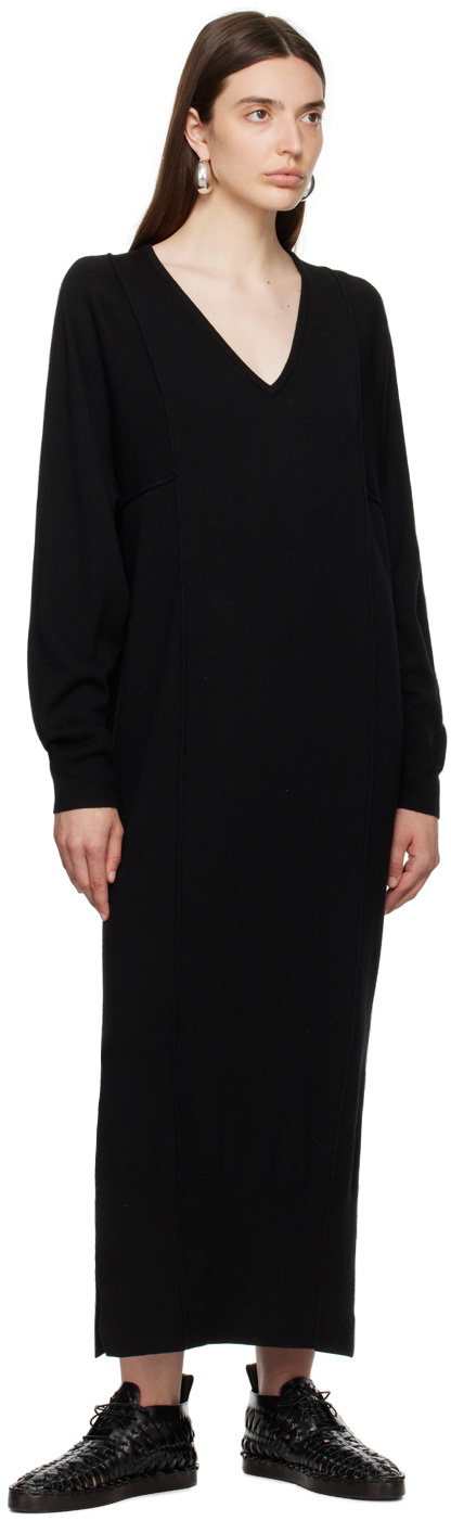 House of Dagmar Black Paneled Maxi Dress