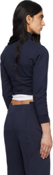 VETEMENTS Navy Upside Down Zip Track Jacket