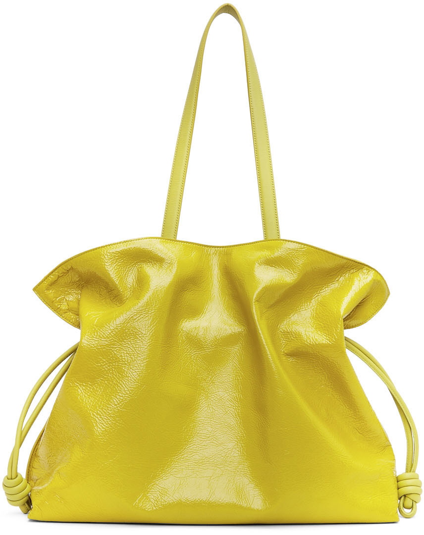 Yellow Loewe a Leather Handbag