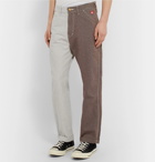 Human Made - Colour-Block Striped Cotton Trousers - Brown