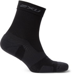 2XU - Vectr Cushioned Stretch-Knit Crew Socks - Black