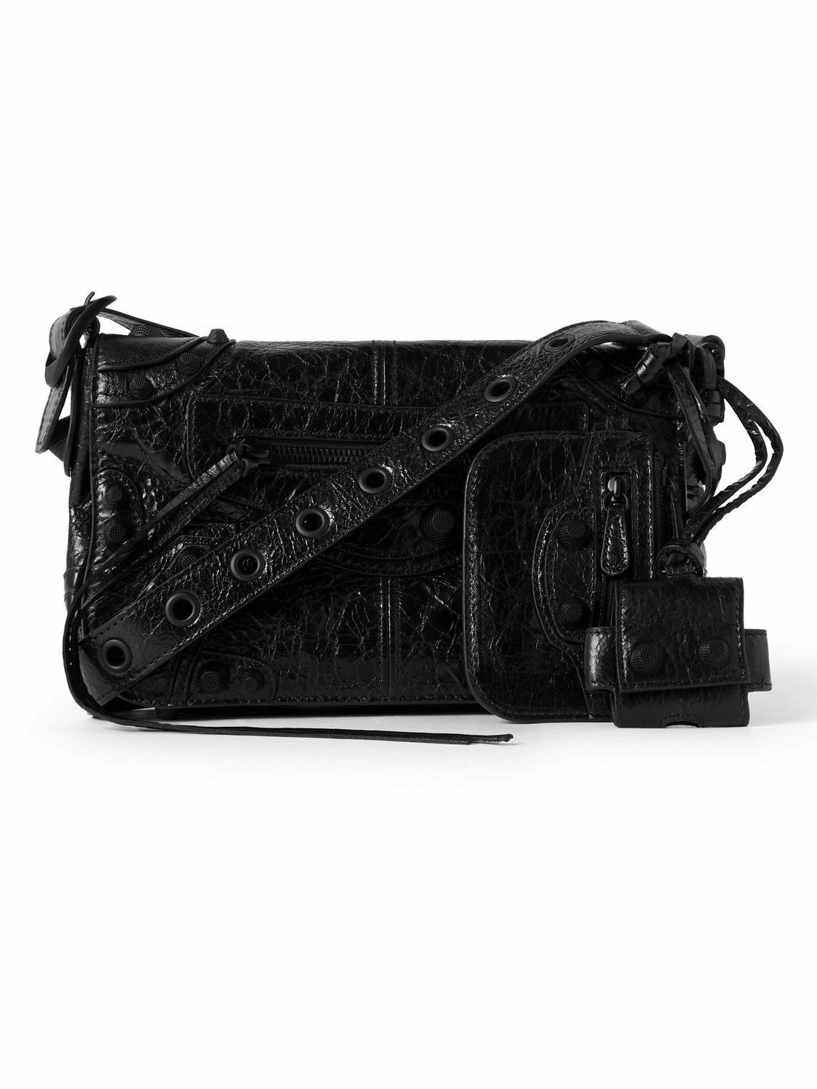 Balenciaga - Le Cagole Croc-Effect Leather Messenger Bag Balenciaga