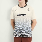 Bandit Men's Drift SS Printed Performance T-Shirt in Undulating Gradient Check/Chalk/Black