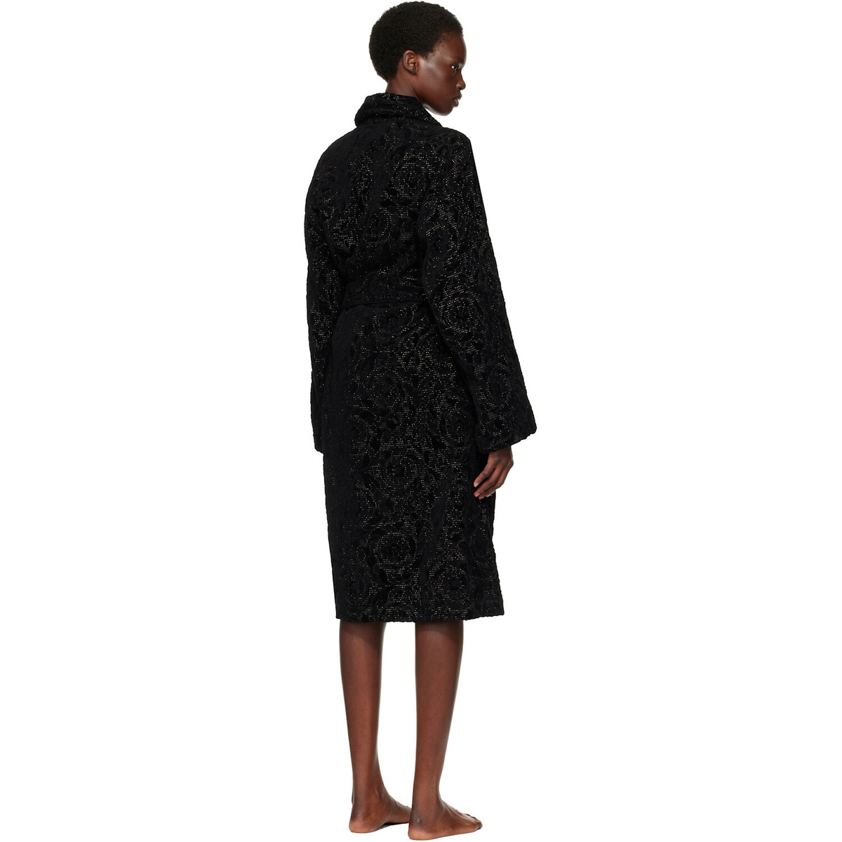 Versace Gray Barocco Bathrobe