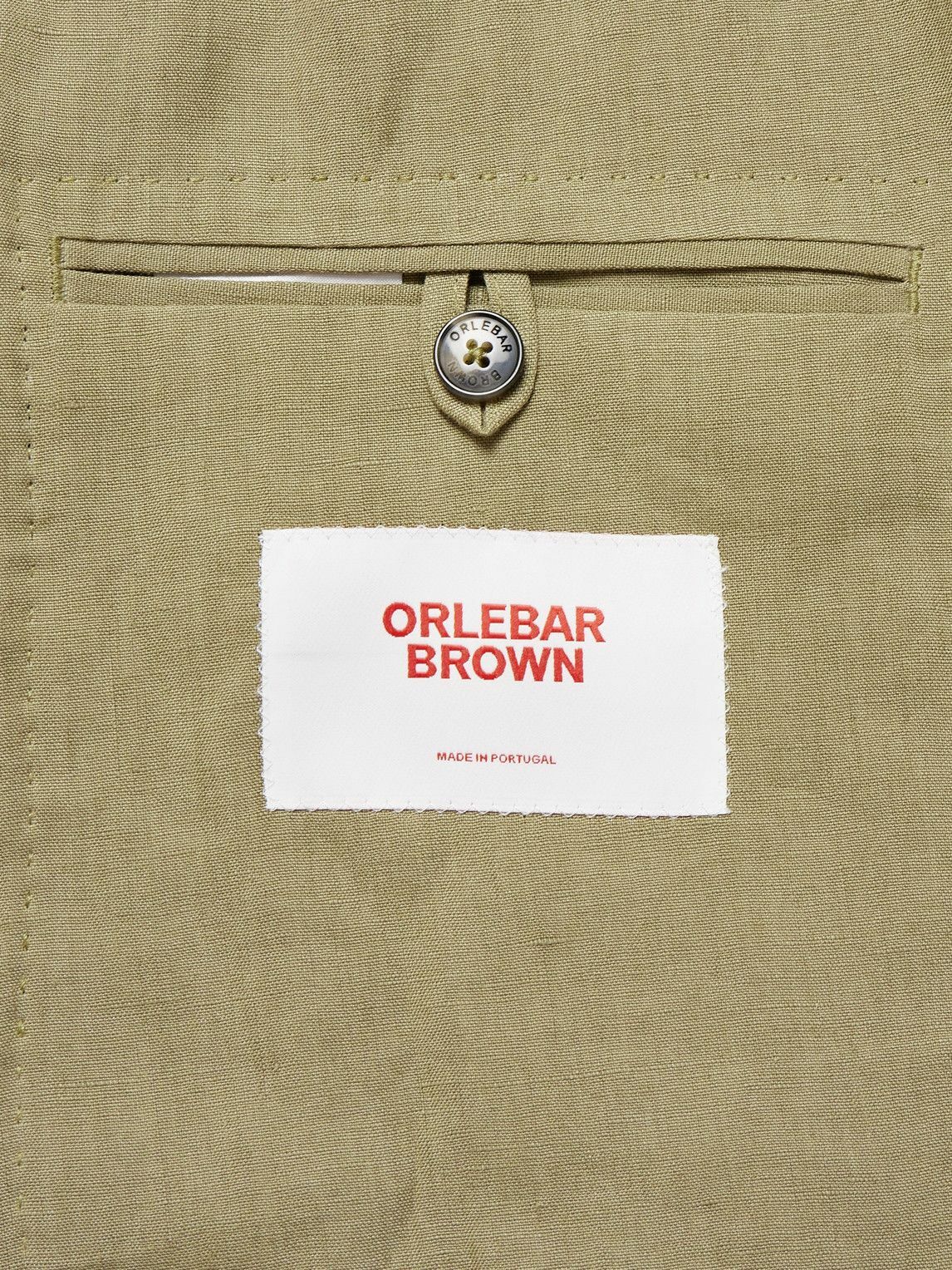 Orlebar Brown - Garret Unstructured Linen Suit Jacket - Green